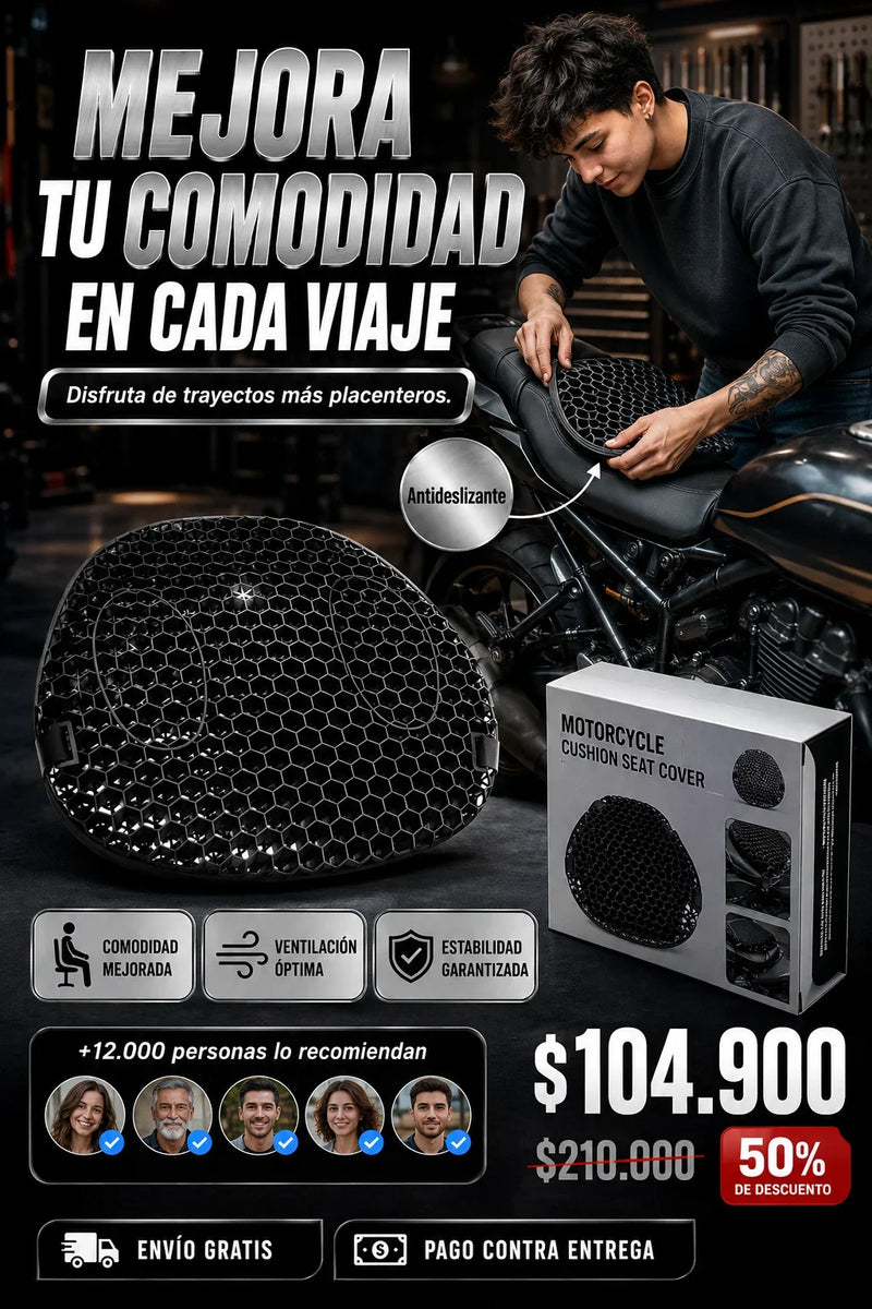Cojin De Silicona Para Moto